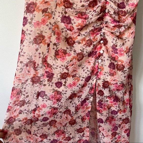 SOLD For Love & Lemons Evie Floral Maxi Dress in Tearose Sz S - Picture 11 of 13